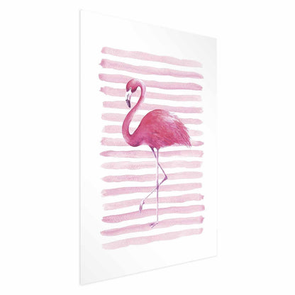 Poster - Flamingo and Stripes