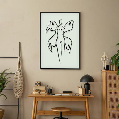 Leinwandbild - Butterfly Woman (1 Part) Vertical