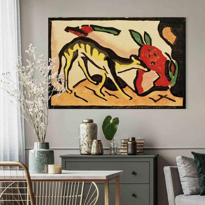 Leinwandbild - Fabeltier (Franz Marc) Artgeist