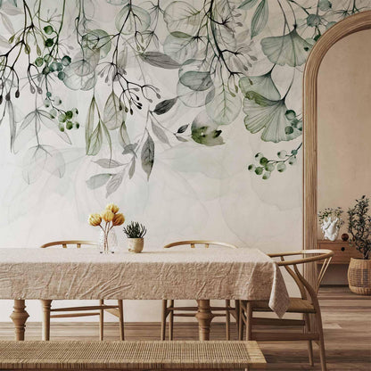 Fototapete - Foggy Nature - Green