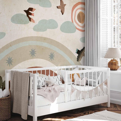 Fototapete - Rainbow and Birds