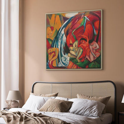 Leinwandbild - Franz Marc – The waterfall (Women under a waterfall)