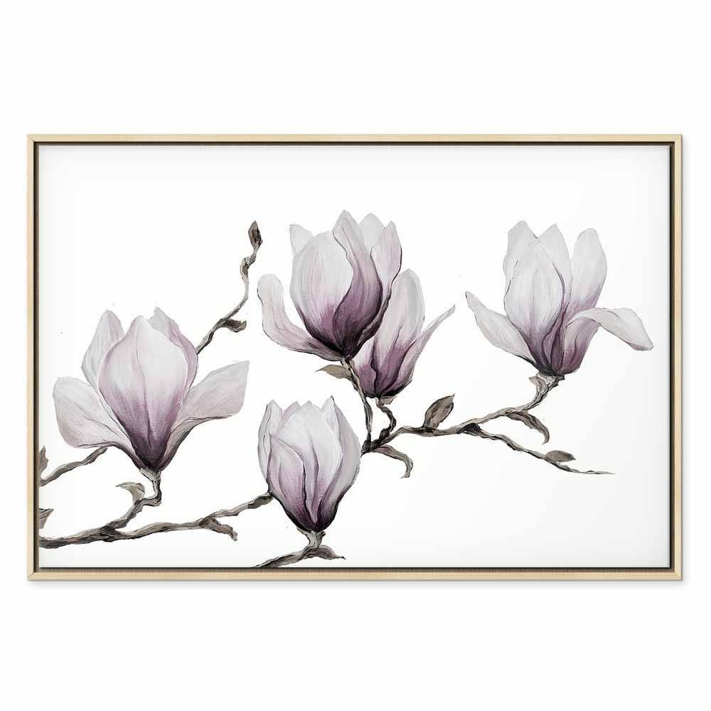Leinwandbild - Painted Magnolias (1 Part) Wide