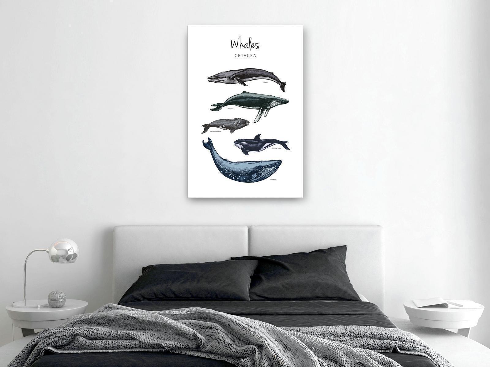 Leinwandbild - Whales (1 Part) Vertical Artgeist
