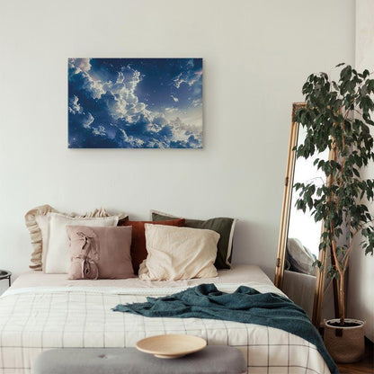 Leinwandbild - Starry Clouds and Delicate Light Over a Corner of the Sky