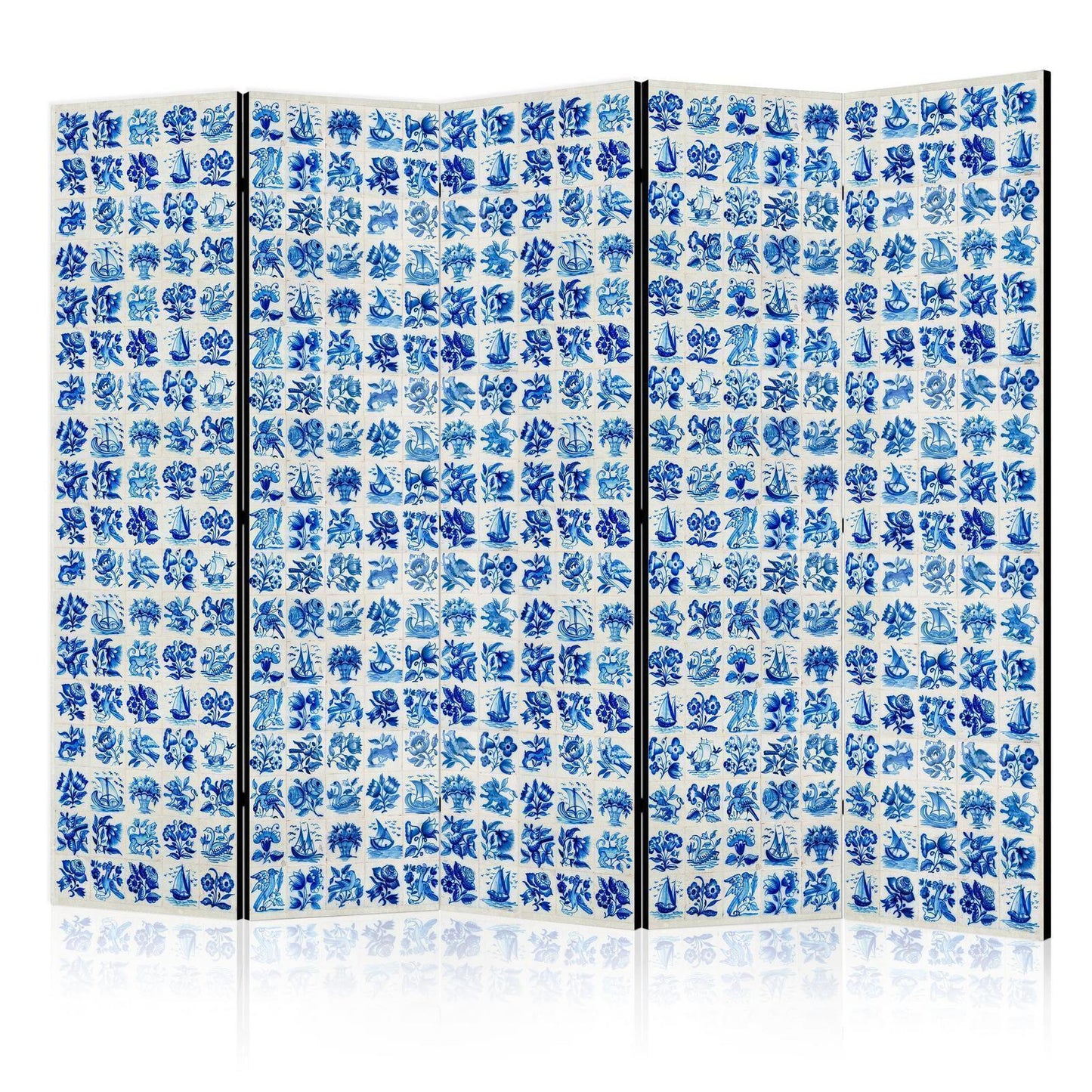 Paravent - Ceramic Tiles - Traditional Portuguese Blue Tiles Azulejos Artgeist