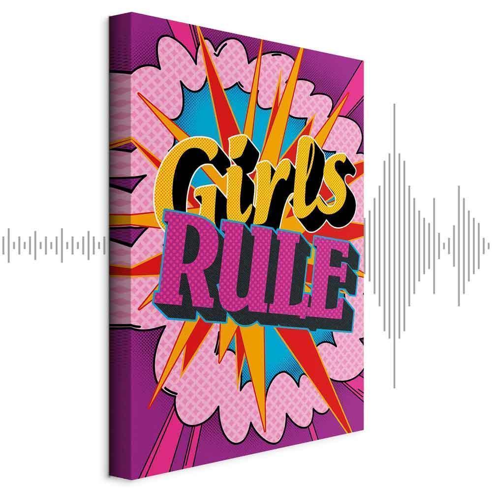 Leinwandbild - Energy of Colors (1-part) - English Text on Colorful Background