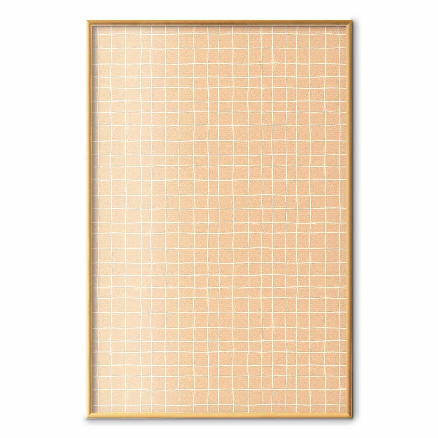 Poster - Lines and Noise - a wavy grid in shades of orange