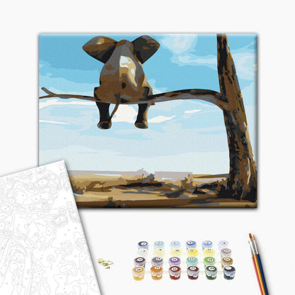 Malen nach Zahlen - Elephant In A Tree