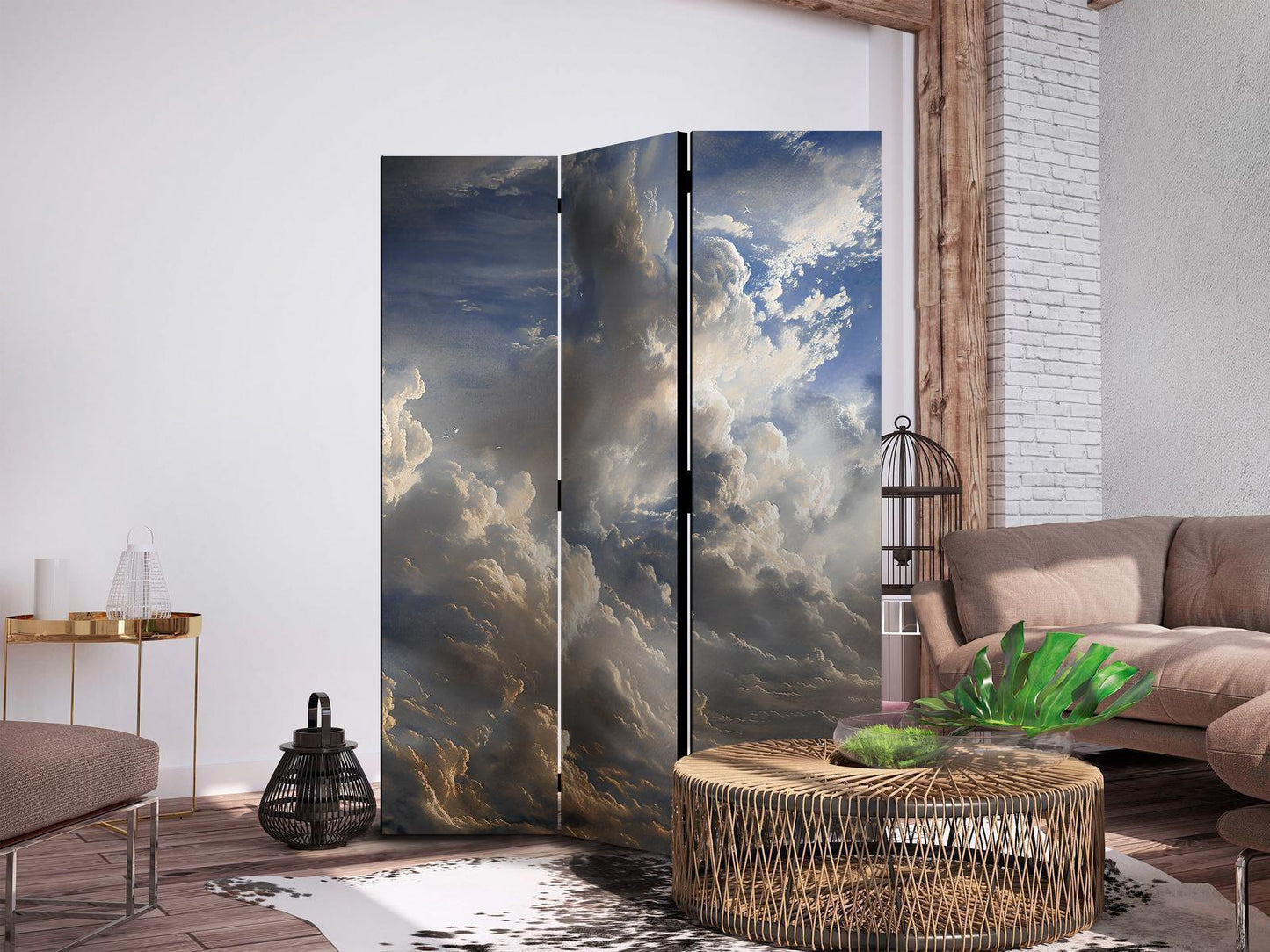 Paravent - Golden Reflections on Clouds Foretelling Dusk Artgeist