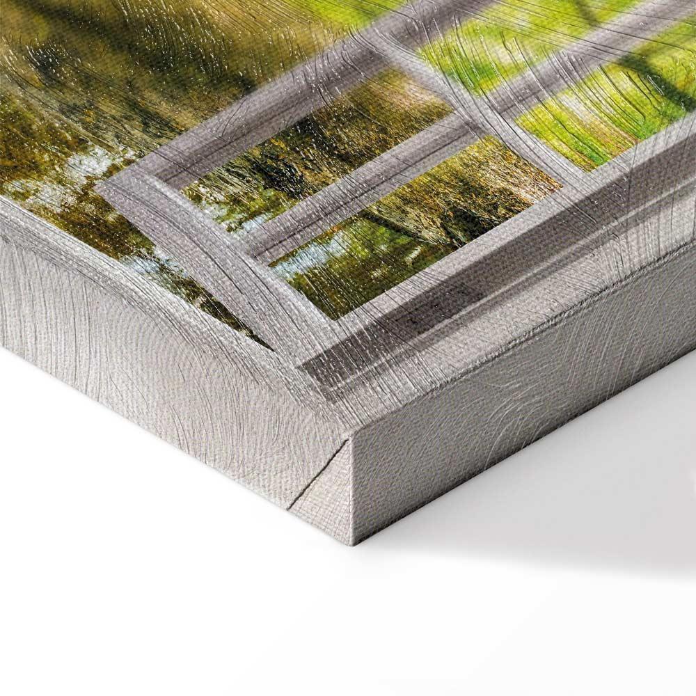 Leinwandbild - Window: View on Forest