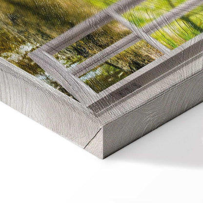 Leinwandbild - Window: View on Forest
