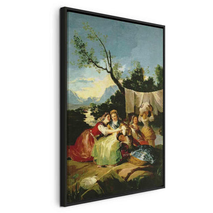 Leinwandbild - The Washerwomen before (Francisco Goya) Artgeist