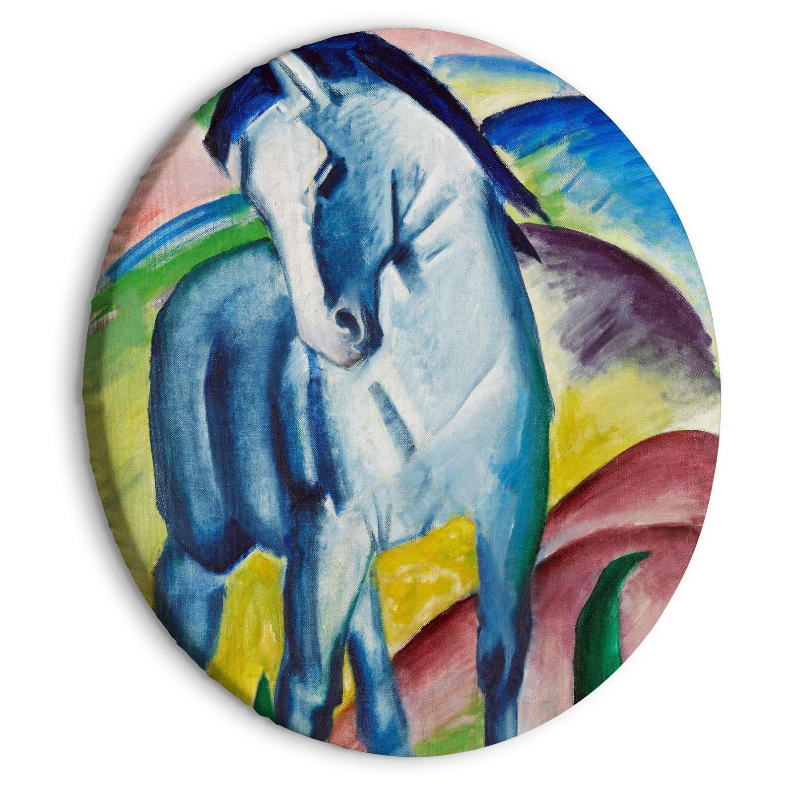 Rundes Bild - Blue Horse (Franz Marc) Artgeist