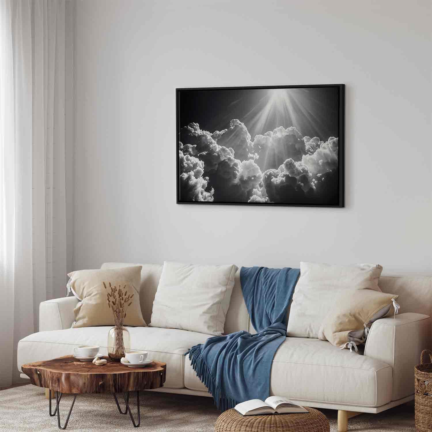 Leinwandbild - Hope in the Clouds: Inspiring Rays of the Sun – Awaken Emotions Artgeist