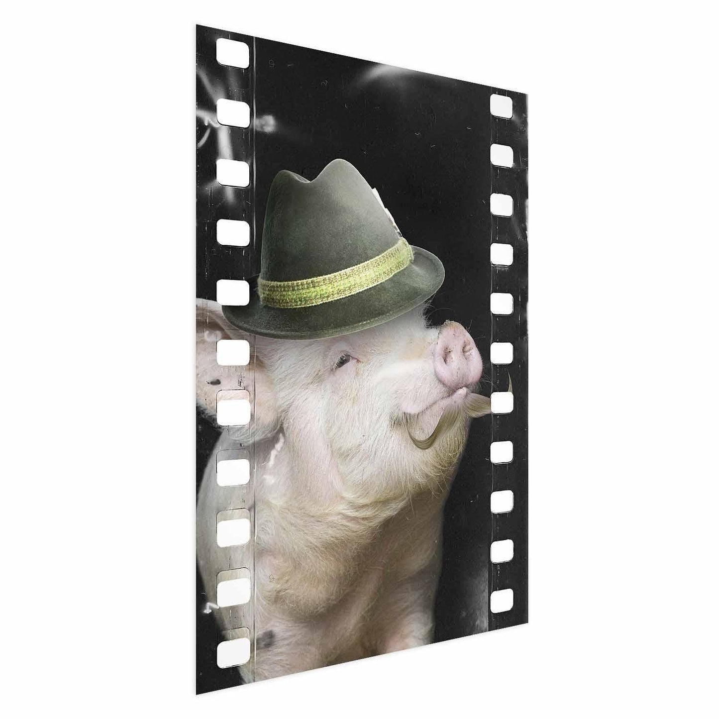 Poster - Pig with a Mustache Artgeist