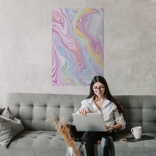 Poster - Colorful Dream - abstract shapes in pastel shades Artgeist