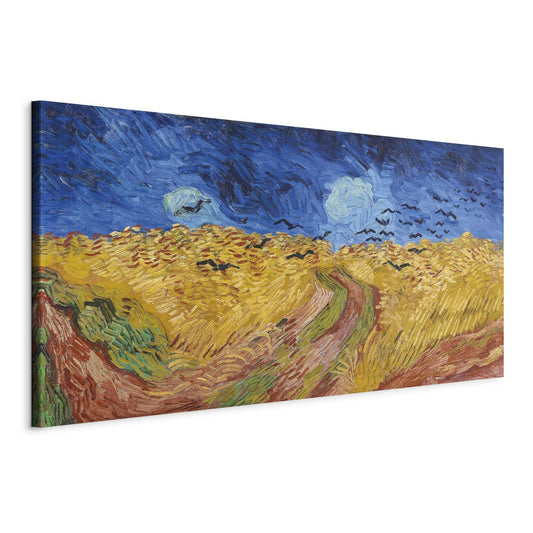 Leinwandbild - Wheatfield With Crows Artgeist