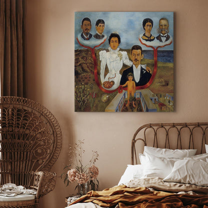 Leinwandbild - Frida Kahlo – My Grandparents, My Parents and I