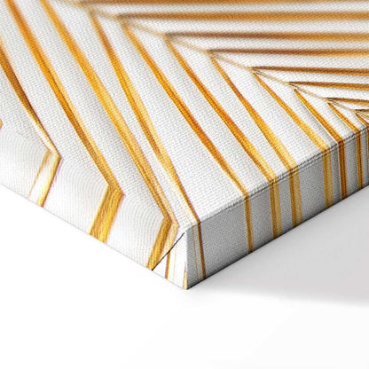 Leinwandbild - Golden Palm Leaves (1 Part) Vertical
