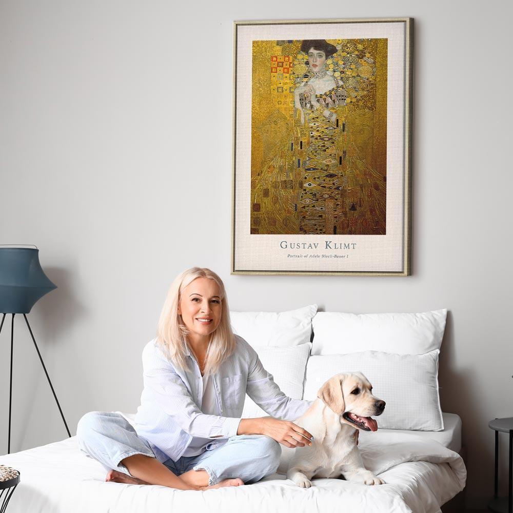 Leinwandbild - Gustav Klimt - Portrait of Adele Bloch (1 Part) Vertical