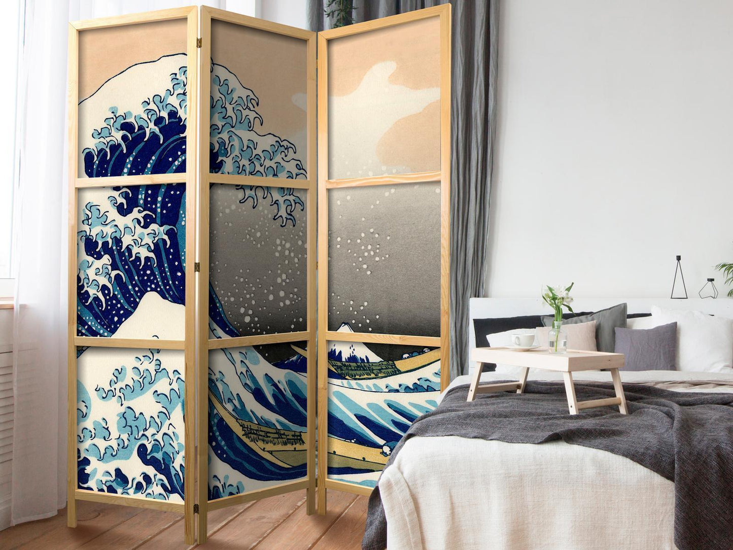 Japanischer Paravent - Great Wave in Kanagawa I