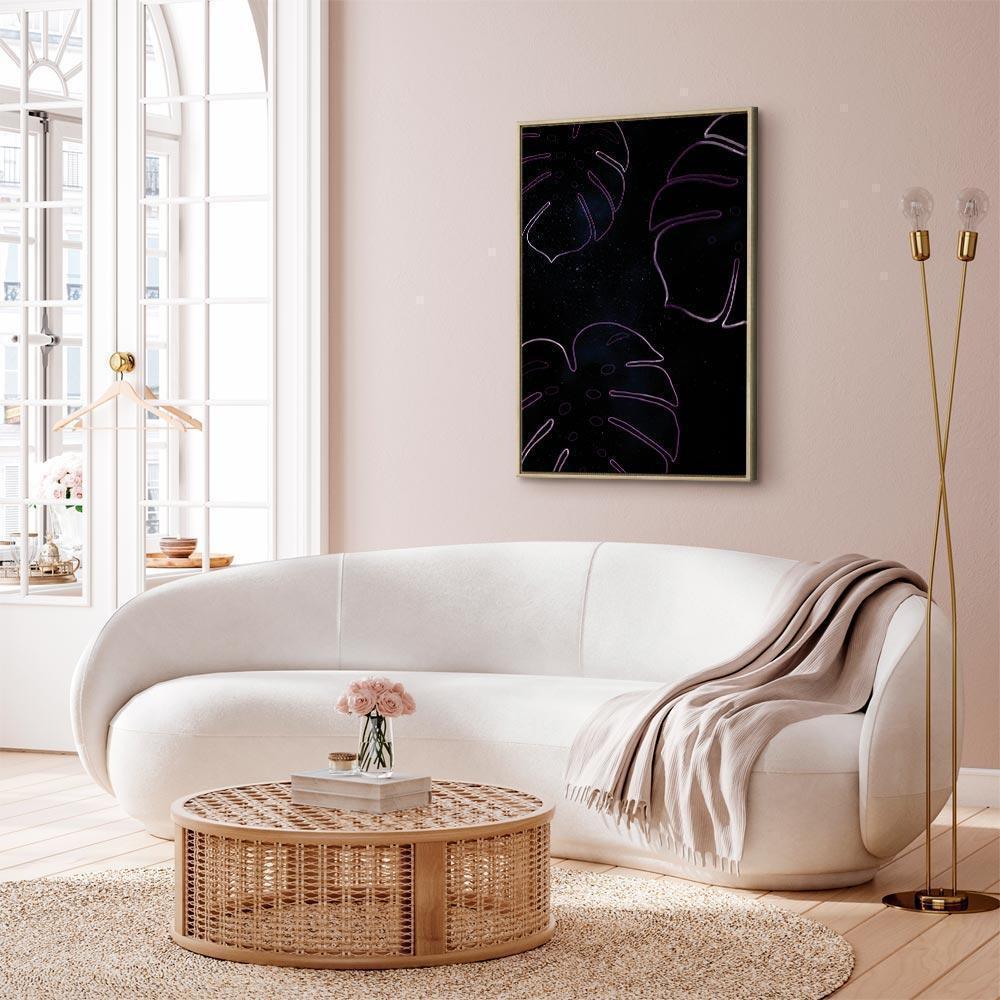 Leinwandbild - Galactic Monstera (1 Part) Vertical