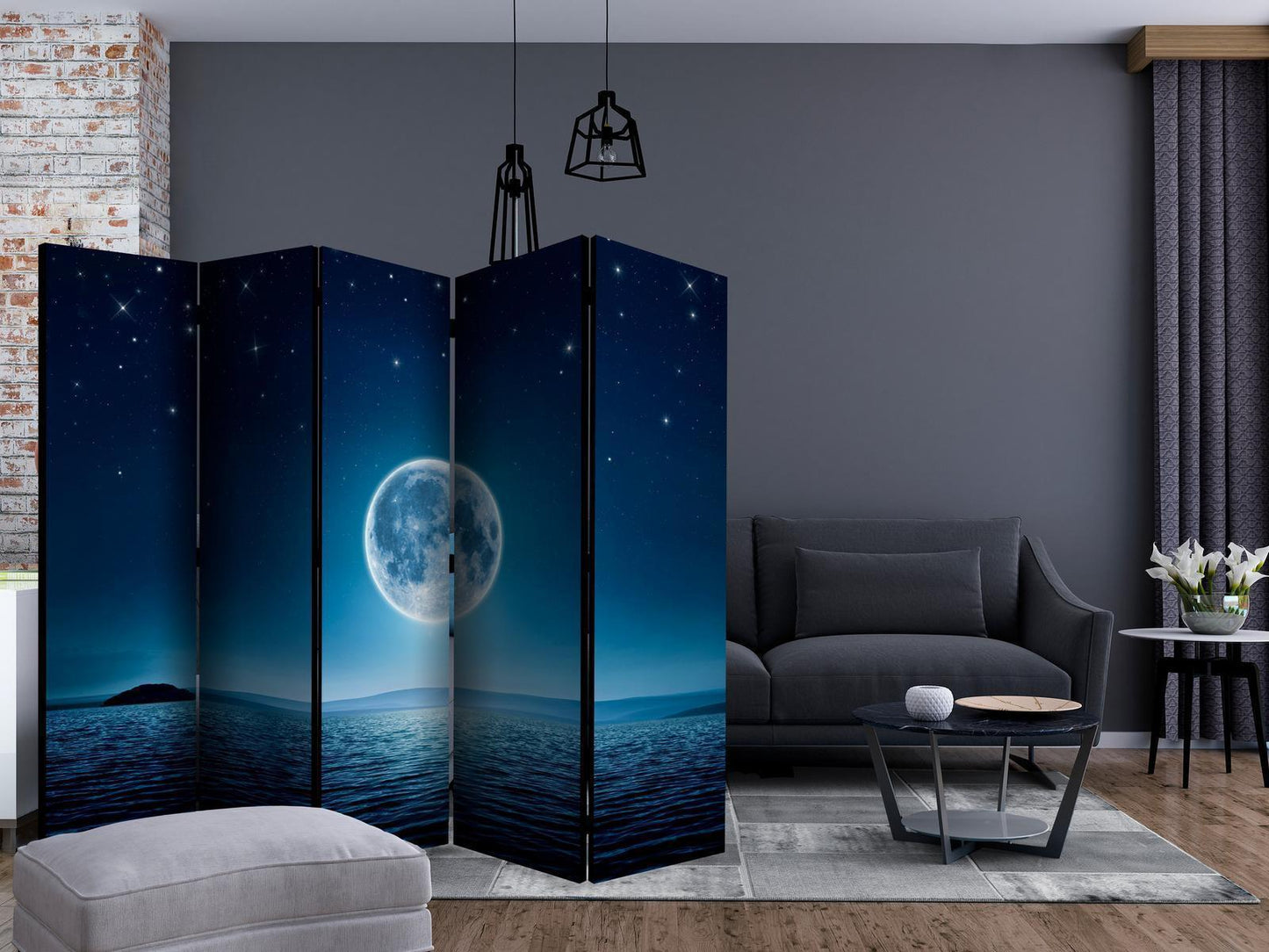 Paravent - Moonlit night II Artgeist