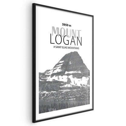 Poster - The majestic Mount Logan mountain peak, crown of mountains, mountain landscape