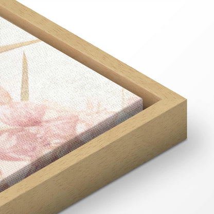 Leinwandbild - Heron wading in a pond - illustration in bright colours