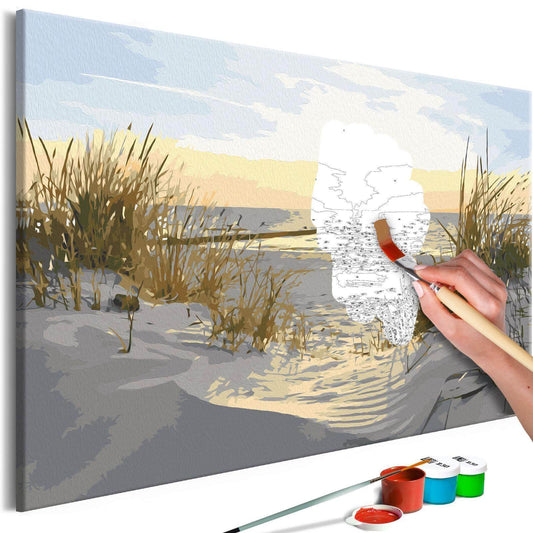 Wandbild zum Ausmalen Auf Dünen Dekoration - beruhigende Küstenlandschaft als Wandschmuck