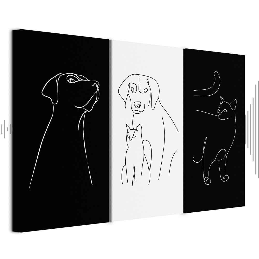 Leinwandbild - Domestic Animals (3 Parts)