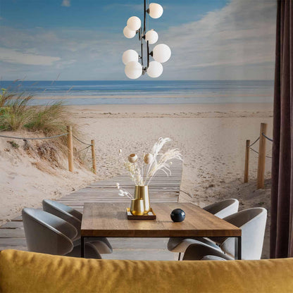 Fototapete „Am Strand“ – Ruhe, Meerblick und Urlaubsfeeling für dein Zuhause