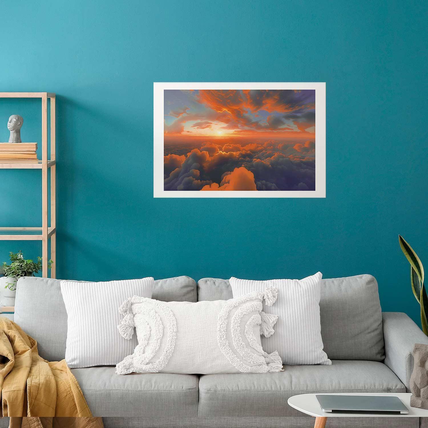 Poster - When Dawn Tickles the Clouds: A Color Show on the Morning Sky Artgeist