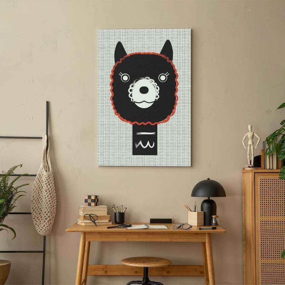 Leinwandbild - Decorative Alpaca (1 Part) Vertical