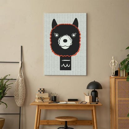 Leinwandbild - Decorative Alpaca (1 Part) Vertical