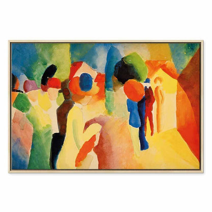 Leinwandbild - August Macke – With a Yellow Jacket
