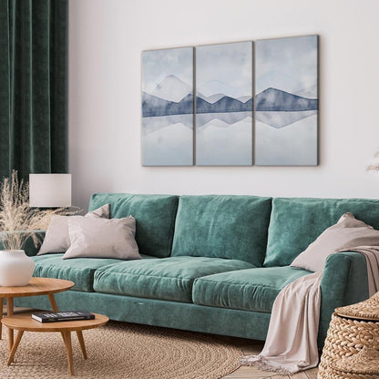 Leinwandbild - Lake in the Mountains (3 Parts)