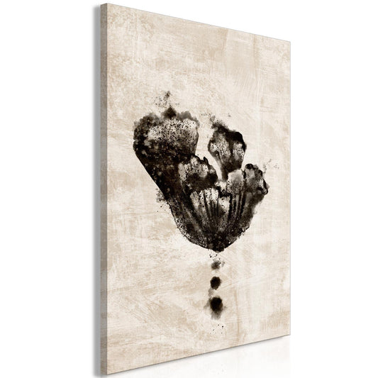 Leinwandbild – Elegante Unterwasserblume in Hochformat