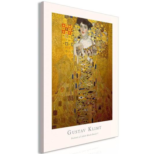 Leinwandbild - Gustav Klimt - Portrait of Adele Bloch (1 Part) Vertical Artgeist