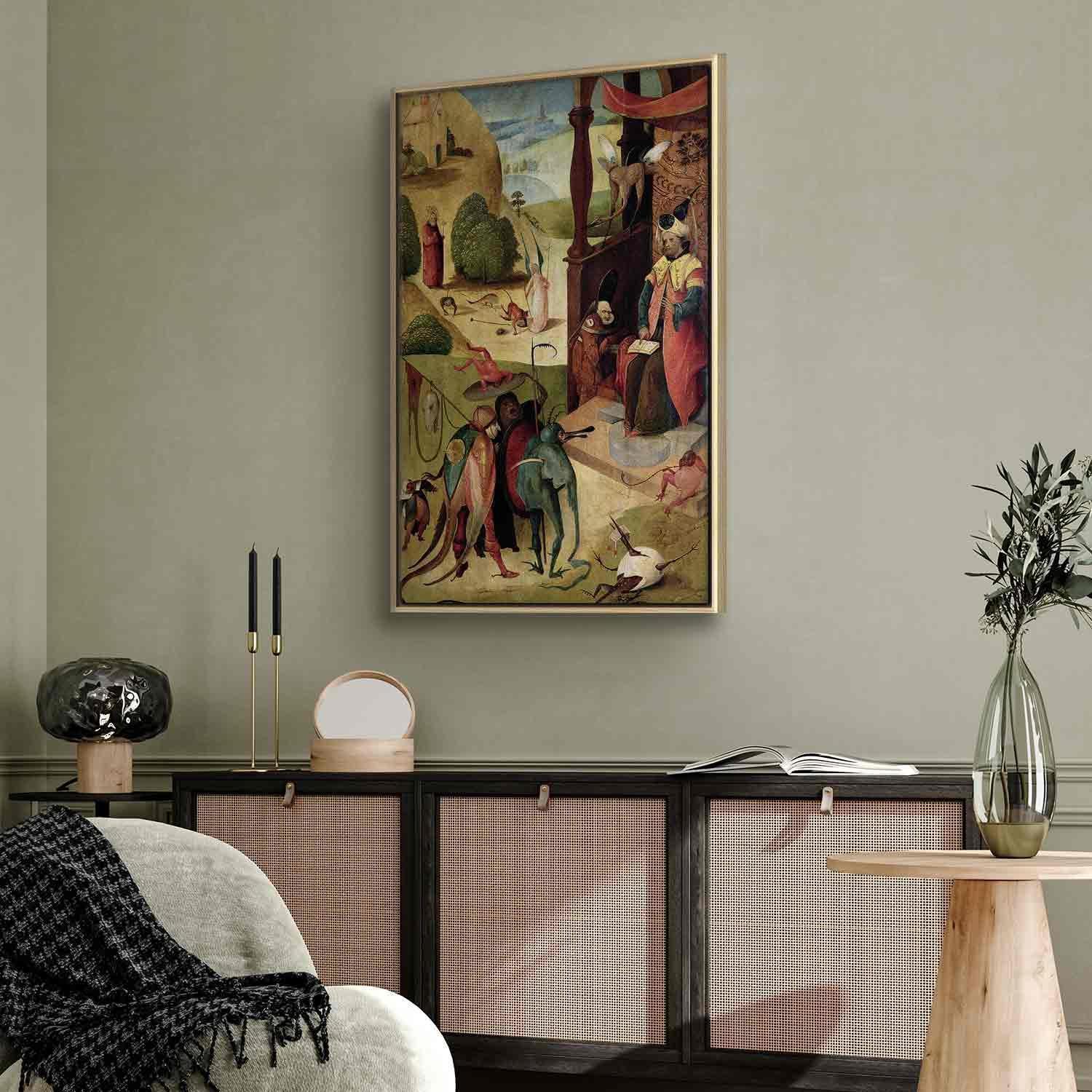Leinwandbild - StJames and the Magician (Hieronim Bosch) Artgeist