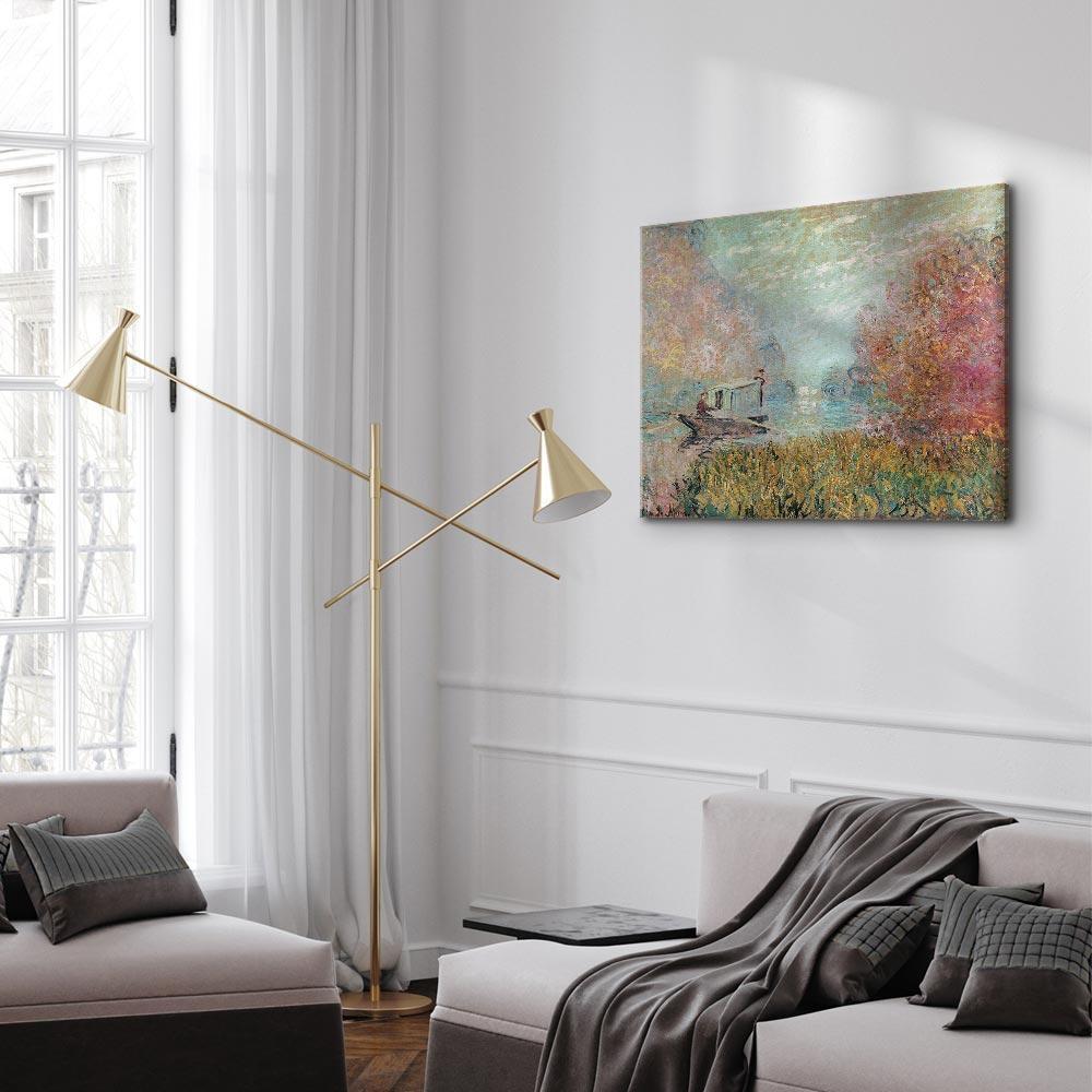 Leinwandbild - Claude Monet – Boat on the Seine