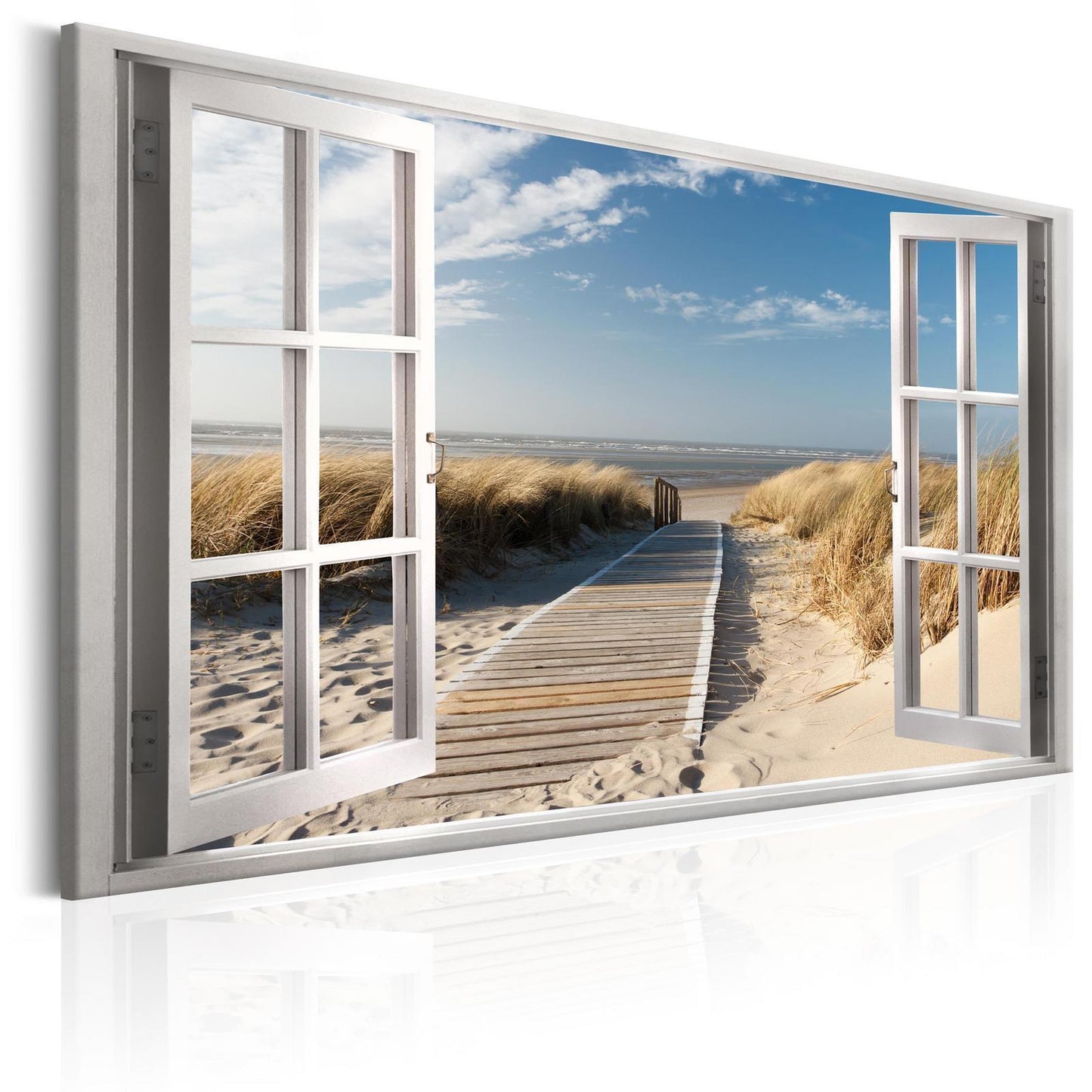 Leinwandbild - Fenster aussieht
