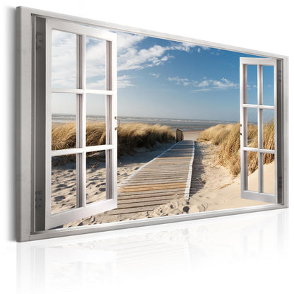 Leinwandbild - Fenster aussieht