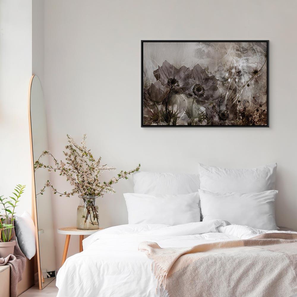 Leinwandbild - Anemones in Sepia (1 Part) Wide