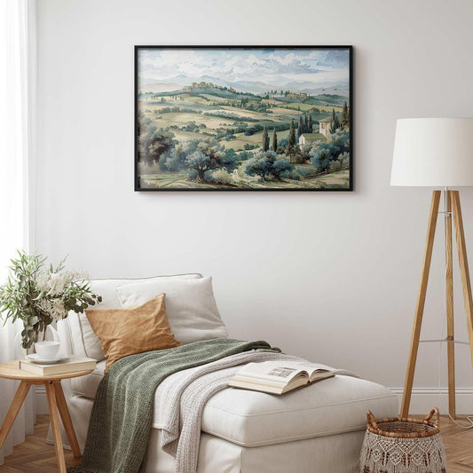 Poster - Landscape with Sunny Green Fields Artgeist