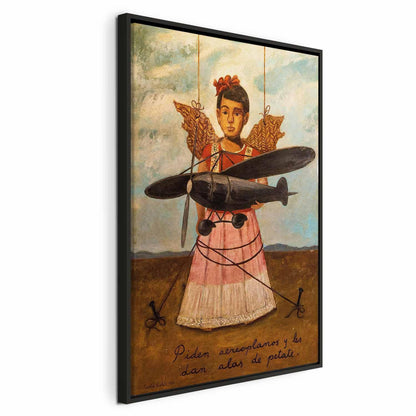 Leinwandbild - Frida Kahlo – They Asked for Planes and Got Straw Wings