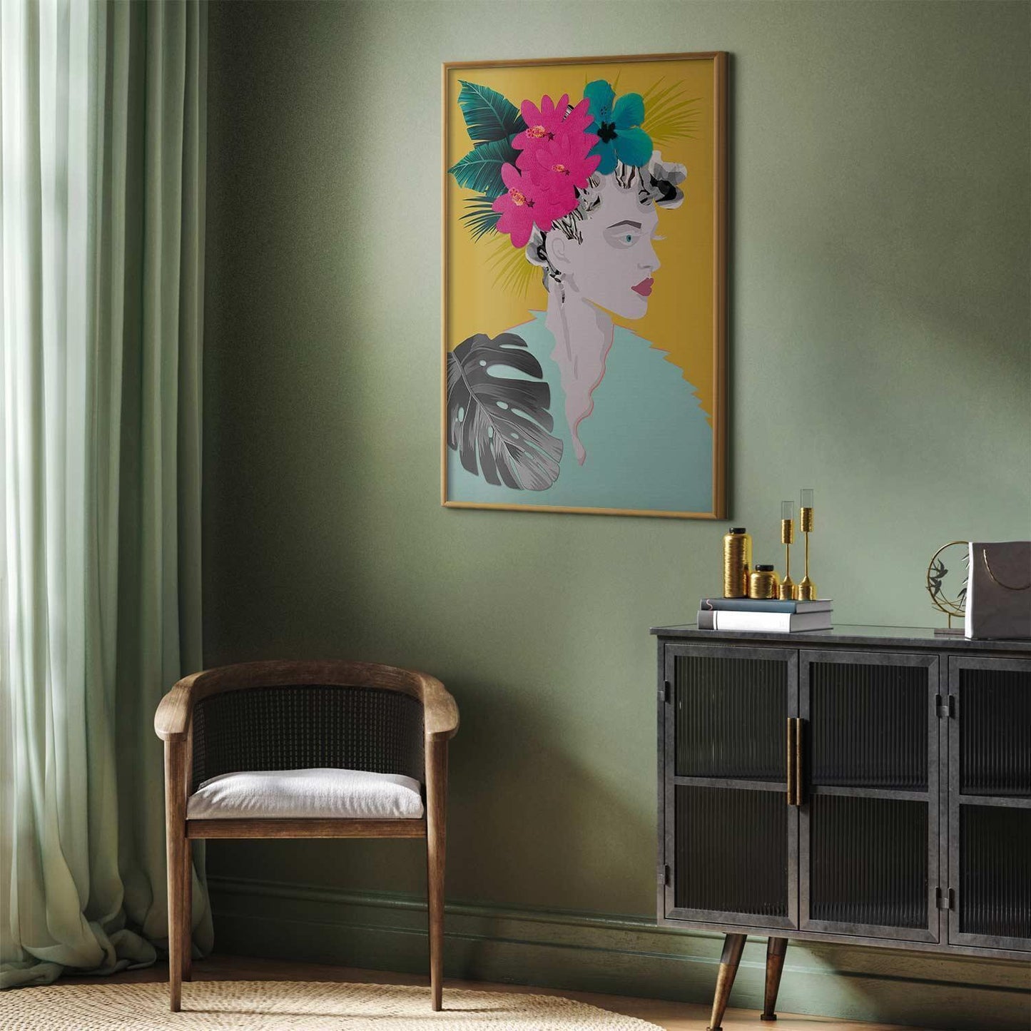 Poster - Flowers in the Hair Artgeist