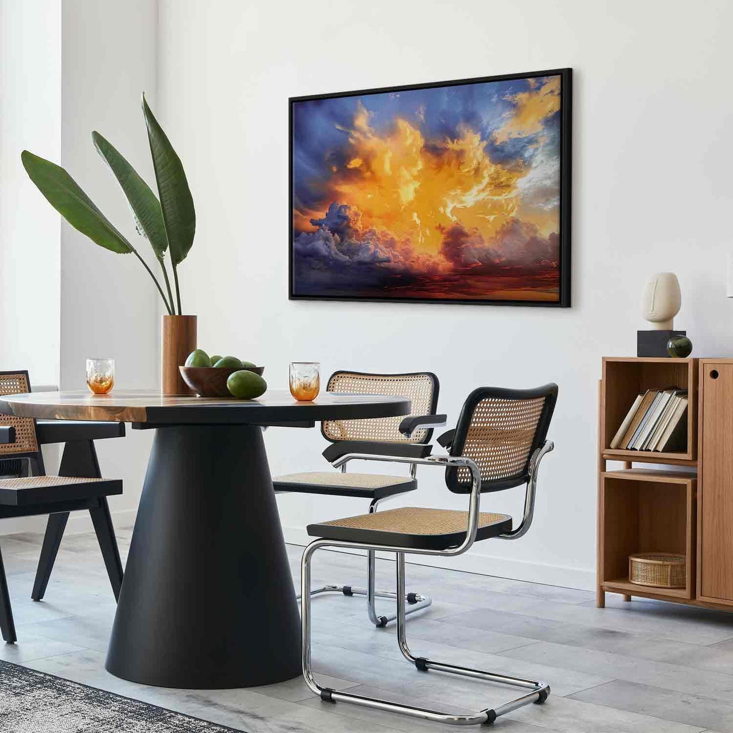 Leinwandbild - Beautiful Sunset - Clouds in Warm Shades