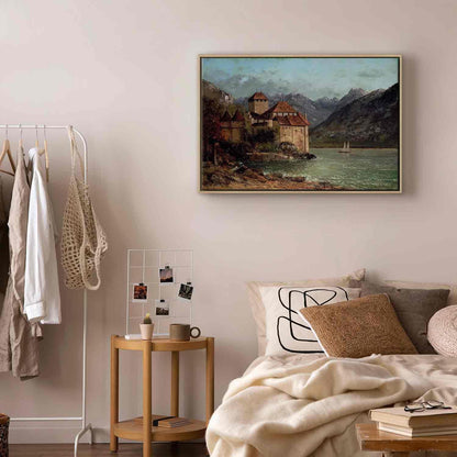 Leinwandbild - Gustave Courbet -Chillon Castle